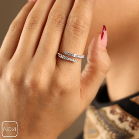 انگشتر نقره نگینی کد 451224