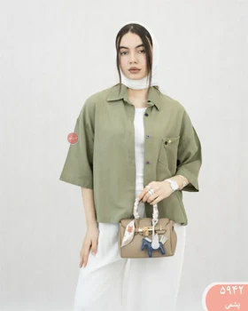 شومیز دکمه رنگی 5942