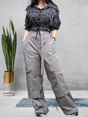 شلوار کارگو زنانه کمربندی