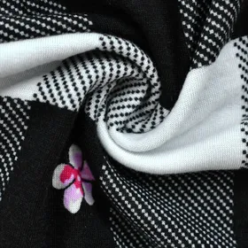 شومیز چهارخانه گل‌دار