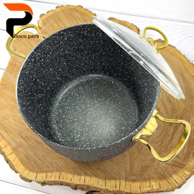 قابلمه 24 دیپ درب پیرکس بلند مشکی هاناتک