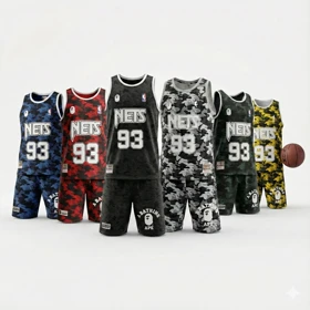 ست رکابی و شلوارک بسکتبالی مردانه بیپ طرح چریکی