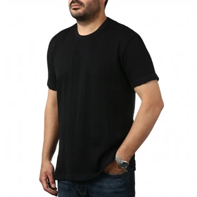 تیشرت آستین کوتاه بافت مردانه سیزر مدل 15512051