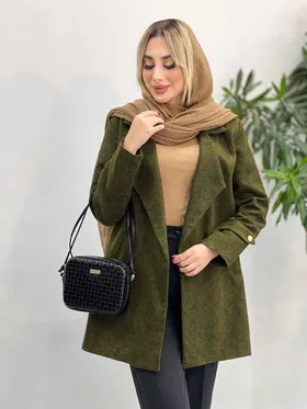 پالتو دکمه طلایی آستین پاگن