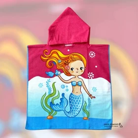 حوله شنلی بچگانه طرح پری دریایی