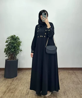 مانتو عبایی گلدوزی محنا 2