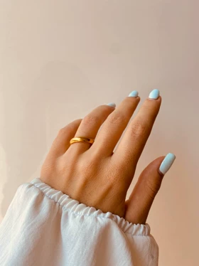 انگشتر رینگ استیل طلایی