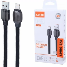 کابل آیفون لایتنینگ الدنیو LDNIO مدل LS211 توان 50 وات 1 متر