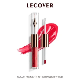 تینت و گلاس دوکاره لیکاور LECOVER (N51 strawberry red)