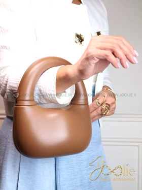 کیف دوشی زنانه مدل کتل بل کد K580 (شکلاتی)