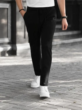 شلوار پارچه ای سوییت مشکی بند دار p210