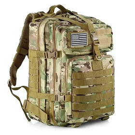 کوله پشتی تاکتیکال 45 لیتری مدل Military بج دار (چریکی)