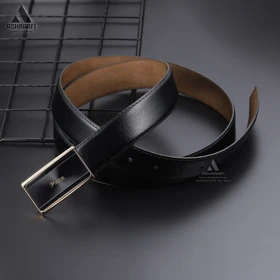 کمربند مردانه مینیمال Leather Belt BL141 (طلایی)