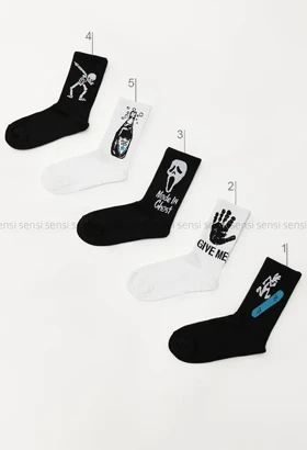 جوراب اسکلت ساق‌دار پنبه کد1004995