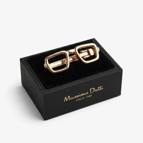 سنجاق کراوات طرح عینک برند Massimo Dutti (طلایی)