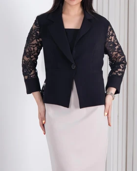 کت مجلسی زنونه خرجکار دانتل تک دکمه TAFFETA