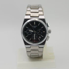 ساعت مچی مردانه تیسوت Tissot 1853 رنگ ثابت و 3موتور فعال کرنوگراف (بند نقره ای صفحه مشکی و سه موتوره مشکی)