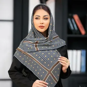 روسری نخی قواره 100 سیا اسکارف اعلا