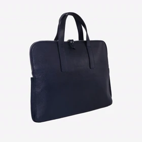 کیف اداری چرم مدل e088 (سرمه ای فلوتر)