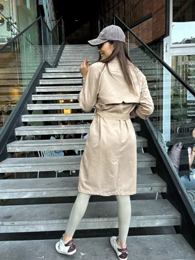 ترنچ کت بژ Stradivarius 221