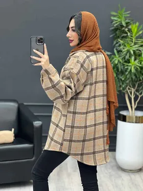 شکت چهارخونه تک جیب پاکتی