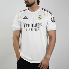 تیشرت فوتبالی پلیری رئال مادرید مدل Adidas-2025-26 سفید