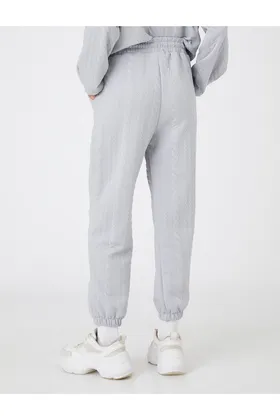 شلوار ورزشی Jogger طرح دار کراواتی کمر 3WAK30108EK