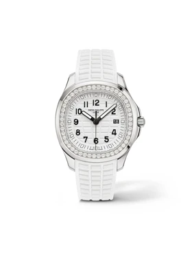 ساعت پتک فیلیپ آکوانا زنانه سیلور سفید دورنگین Patek Philippe Aquanaut