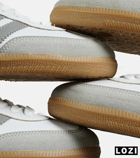 کفش کتانی مردانه و زنانه سفید طوسی کرم ADIDAS Samba مدل 7283