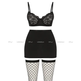ست فنردار فانتزی با جوراب زنبوری کد LK12693