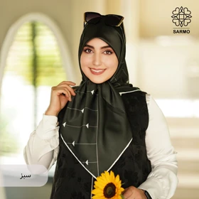 روسری ساتن ابریشم کجراه آفاق