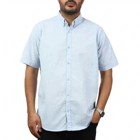 پیراهن آستین کوتاه لینن مردانه مدل 6215946