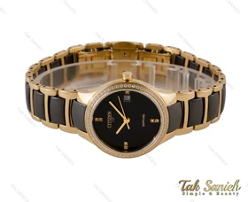 ساعت سیتیزن VIP زنانه بند سرامیکی مشکی Citizen-4009-L