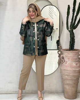 کت ژاکارد تاجلی
