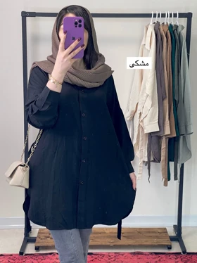 مانتو قواره دار و جلو دکمه دار