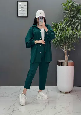 ست مانتو شلوار لینن کمربند Dior
