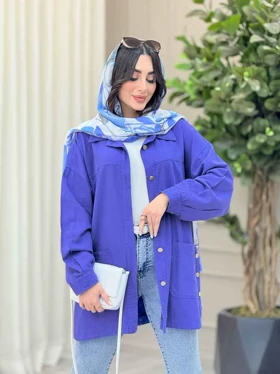 مانتو بغل سه دکمه روشنک