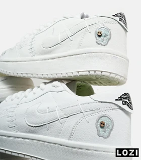 کفش کتانی مردانه و زنانه سفید نایک NIKE jordan Vodoo مدل 6185