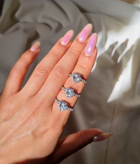 انگشتر جواهری مدل قلب