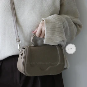 کیف زنانه دوشی - دستی مدل گلوریا جیر (نسکافه ای)