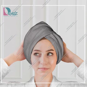 حوله سر طرح ساده مدل کلاه پیچ رنگ سنگی