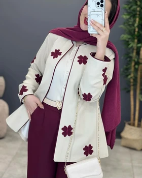 کت و شلوار پاپیون کجراه گلدوزی