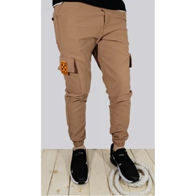 شلوار اسلش شش جیب مردانه OFF-WHITE خاکی
