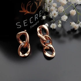 گوشواره آویز زنجیره‌ای ژوپینگ کد 86