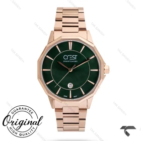 ساعت کرست مردانه 6244-2 رزگلد سبز Crest-10851-G