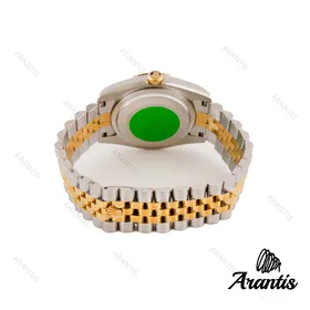 ساعت رولکس مردانه دورنگ طلایی صفحه نگین اعداد رومی m-8684