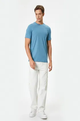 تیشرت مردانه آبی 4SAM10546HK