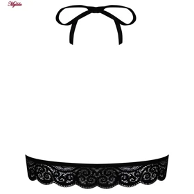 ست شورت و نیم‌تنه زنانه گیپور فیتن مدل قلبی مشکی کد 4764-456