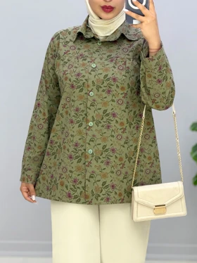 شومیز عروسکی لینن شادگون کد 20145598
