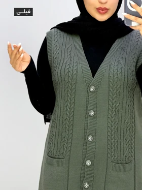 ژیله جلودکمه بافت رادنوش کد 225605 (فیلی)